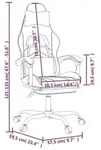 vidaXL Gaming-Stuhl mit Fu&szlig;st&uuml;tze Schwarz Kunstleder - Schwarz