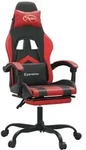 vidaXL Gaming-Stuhl mit Fu&szlig;st&uuml;tze Schwarz und Rot Kunstleder - Rot