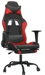 vidaXL Gaming-Stuhl mit Fu&szlig;st&uuml;tze Schwarz und Rot Kunstleder - Rot
