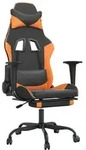 vidaXL Gaming-Stuhl mit Massage & Fu&szlig;st&uuml;tze Schwarz Orange Kunstleder - Orange