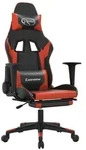 vidaXL Gaming-Stuhl mit Fu&szlig;st&uuml;tze Schwarz und Rot Kunstleder - Rot