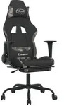 vidaXL Gaming-Stuhl mit Fu&szlig;st&uuml;tze Schwarz und Tarnfarben Stoff - Gr&uuml;n