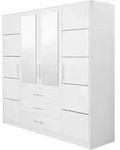 MIRJAN24 Kleiderschrank Tytus D4, Dreht&uuml;renschrank, Garderobenschrank mit Spiegel,