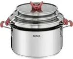 Topfset Tefal Opti'Space Edelstahl 6-teilig - Silber