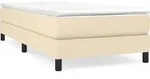 vidaXL Boxspringbettgestell Creme 90x200 cm Stoff - Creme