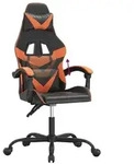 vidaXL Gaming-Stuhl Schwarz und Orange Kunstleder - Orange