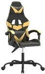 vidaXL Gaming-Stuhl Schwarz und Golden Kunstleder - Gold