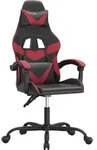 vidaXL Gaming-Stuhl Schwarz und Weinrot Kunstleder - Rot
