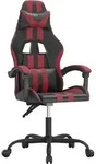 vidaXL Gaming-Stuhl Schwarz und Weinrot Kunstleder - Rot