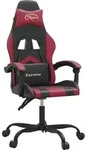 vidaXL Gaming-Stuhl Drehbar Schwarz und Weinrot Kunstleder - Rot