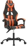 vidaXL Gaming-Stuhl Drehbar Schwarz und Orange Kunstleder - Orange