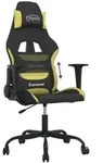 vidaXL Gaming-Stuhl Schwarz und Hellgr&uuml;n Stoff - Grau