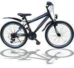 20 Zoll Fahrrad MTB mit Beleuchtung und SHIMANO 18-Gang Faster SBO - Schwarz