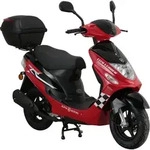 Mofaroller CityLeader 50 ccm 25 kmh EURO 5 rot inkl. Topcase - Rot