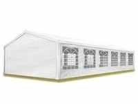 Partyzelt Pavillon 6x12 m in weiß PE Plane 350 N Wasserdicht UV Schutz Festzelt