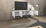Kommode Lowboard "Sophia" h&auml;ngend 200cm 4-t&uuml;rig wei&szlig;-gl&auml;nzend - Wei&szlig;