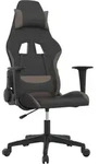 vidaXL Gaming-Stuhl Schwarz und Taupe Stoff - Taupe