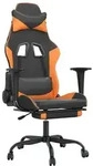 vidaXL Gaming-Stuhl mit Fu&szlig;st&uuml;tze Schwarz und Orange Kunstleder - Orange