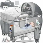 KIDIZ&reg; Babybett Reisebett Kinderreisebett Faltbar mit Matratze 120x60,