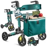 KESSER&reg; Rollator Aluminium faltbar, h&ouml;henverstellbar & bis 136 kg belastbar - Gr&uuml;n