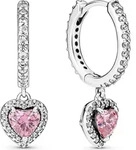 Pandora Timeless Strahlenkranz-Herz Ohrringe Sterling-Silber - Silber