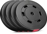 Hop-Sport 40kg Hantelscheiben 30 mm - Gewichte Hantel Sets 4x10kg - Schwarz