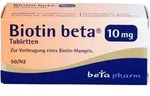 Biotin beta 10 mg Tabletten zur Vorbeugung einens Biotin-Mangels, 50 St. Tabletten