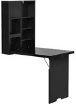 HOMCOM Wandtisch klappbar Wandklapptisch Klappschreibtisch mit Tafel Klappbarer