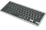 MANHATTAN Slim Funktastatur anthrazit Bluetooth 3.0/2.4GHz - Schwarz/Grau