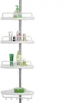 DEUBA&reg; Teleskop Duschablage ohne bohren 4 Ablagen 92-306 cm h&ouml;henverstellbar
