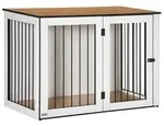 PawHut Hundek&auml;fig M&ouml;bel, Hundebox mit T&uuml;r und Fenster, f&uuml;r Zuhause