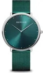 Bering Herren Uhr Armbanduhr Ultra Slim - 15739-808 Meshband - Gr&uuml;n