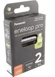 1x2 Panasonic Eneloop Pro Mignon 2500mAh AA Ni-MH BK-3HCDE/2BE - Schwarz