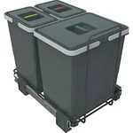 Elletipi Ecofil Abfallsammler PF01 34B1 Auszug 2x 8 + 18 Liter - Grau
