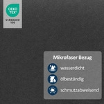 MCombo Relaxsessel mit Hocker, 360&deg;drehbarer Fernsehsessel mit Liegefunktion,