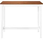 vidaXL Bartisch Massivholz 108x60x91 cm - Braun