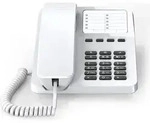 Gigaset DESK 400, Analoges Telefon, Kabelgebundenes Mobilteil, 10 Eintragungen, Wei&szlig;