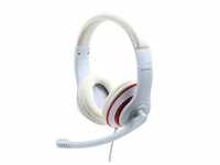 Gembird Stereo Headset MHS 03 WTRD Weiß mit rotem Ring, Headset