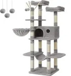 Songmics Kratzbaum XXL 164 cm Hellgrau - Grau