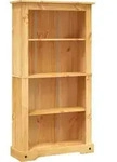 vidaXL B&uuml;cherschrank 4 F&auml;cher Mexiko-Stil Kiefernholz 80x29x150 cm - Braun