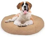 Peaceful Pooch XL &ndash; flauschiges, orthop&auml;disches Hundebett - 109cm Durchmesser