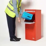SMART PARCEL BOXTM Gro&szlig;er Paketbriefkasten, Entnahme hinten & vorne, rot - Rot