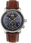 ZEPPELIN 8644-3 Uhr Herrenuhr Lederarmband Datum braun - Silber