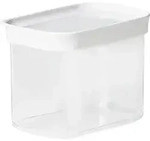EMSA Optima, Container, Rechteckig, 1 l, Transparent, Wei&szlig;, Styrol-Methylmethacrylat