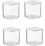 Mepal 4 St&uuml;ck vorratsdose modula quadrat 2750 ml - wei&szlig; 106961030600 - Wei&szlig;