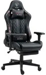 Chair Racing Chefsessel mit Fu&szlig;st&uuml;tze und ergonomsichen 4D-Armlehnen, ergonomischer
