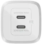 Belkin BOOST Charge 65W Dual PD USB-C + 2m Kabel WCH013vf2MWH-B6 - Wei&szlig;