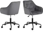Actona Brooke, Gepolsterter Sitz, Gepolsterte R&uuml;ckenlehne, Grau, Grau, Stoff, Stoff