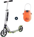 HUDORA BigWheel&reg; 205, Scooter grau/gr&uuml;n inkl. Kabelschloss (Bundle)