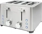 ProfiCook Toaster, Toaster 4 Scheiben, mit 2 getrennten Bedienelementen, Auftau-,